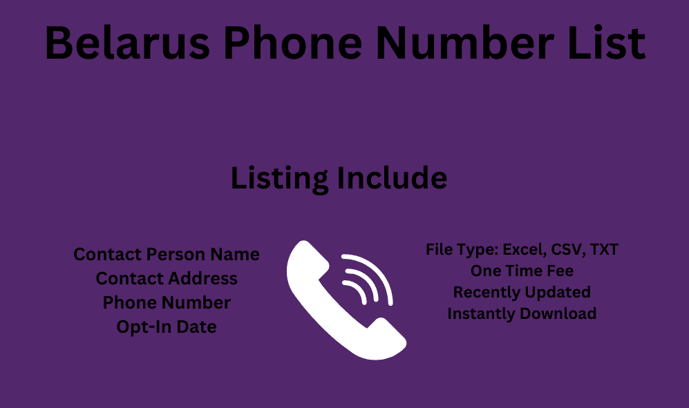 Belarus phone number list