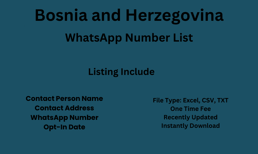 Bosnia and herzegovina whatsapp number list